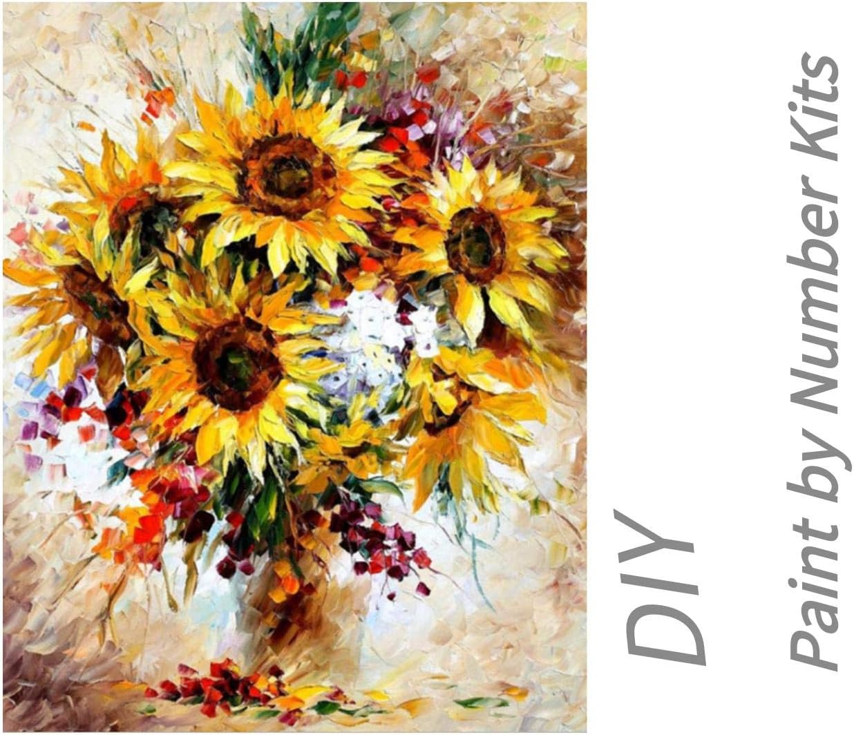 HFICUS DIY Paint by Numbers, Canvas Oil Painting Kit for Kids & Adults, 16" W x 20" L Drawing Paintwork with Paintbrushes, Acrylic Pigment (7)
