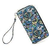 LOVESHE Women Wallet Card RFID For Womens Holder Blocking Credit Small Zipper Purse Pocket Bifold Slim Coin ID Ladies Wristlet Clutch Large Capacity Window Case Travel Zip Women's