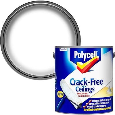 Polycell Crack-Free Ceilings Smooth Matt White 2.5L Paint