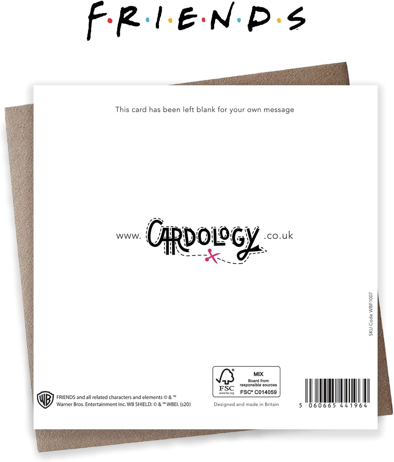 Cardology - Funny Friends Birthday Card, Green, 15cm x 15cm - Image 5