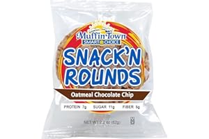 Muffin Town Oatmeal Chocolate Chip Snack’n Rounds 2.2 oz.- 18 per case