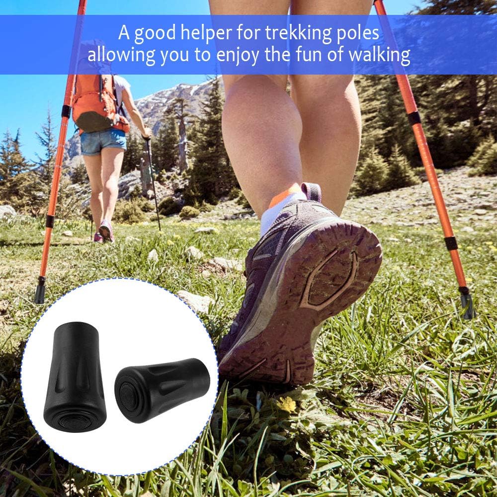 Yangfei 30 Pieces Walking Stick Rubber Tips, Trekking Pole Tip