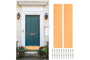uxcell 2pcs Door Kick Plate, 6 x 30 Inches Anodized Aluminum Kick Plate Door Plate, 1.5mm (1/16 Inch) Thickness, for Exterior Front Door or Back Door, Copper Gold
