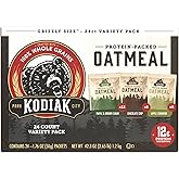 Kodiak Cakes Instant Oatmeal Variety Pack - High Protein - 100% Whole Grains Breakfast Food - Maple &amp; Brown Sugar, Apple Cinnamon, &amp; Chocolate Chip (24 Packets)