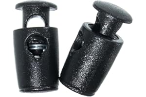 PARACORD PLANET Micro Single Barrel Cord Locks – Best for Mini, Micro, Nano Paracord Projects (Black, 5 Pack)