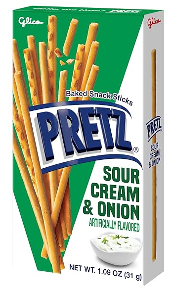 GLICO PRETZ SOUR CREAM & ONION, 1.09 OZ (PACK OF 10)