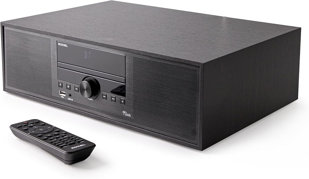 Roxel Noir All-In-One Micro HiFi System DAB Radio CD USB BT 30W