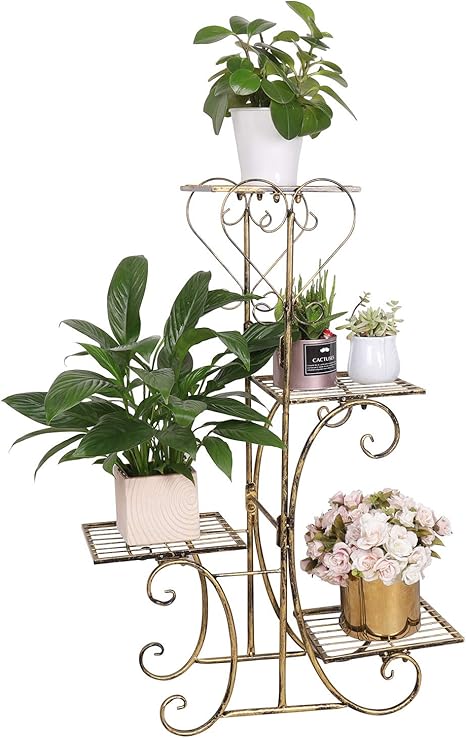 Amazon フラワースタンド アイアン 花台 鉢植え ガーデニング 棚