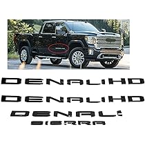 GMC Sierra DENALI HD Emblem Overlay Decal Lettering Set 2019-2025 GM...