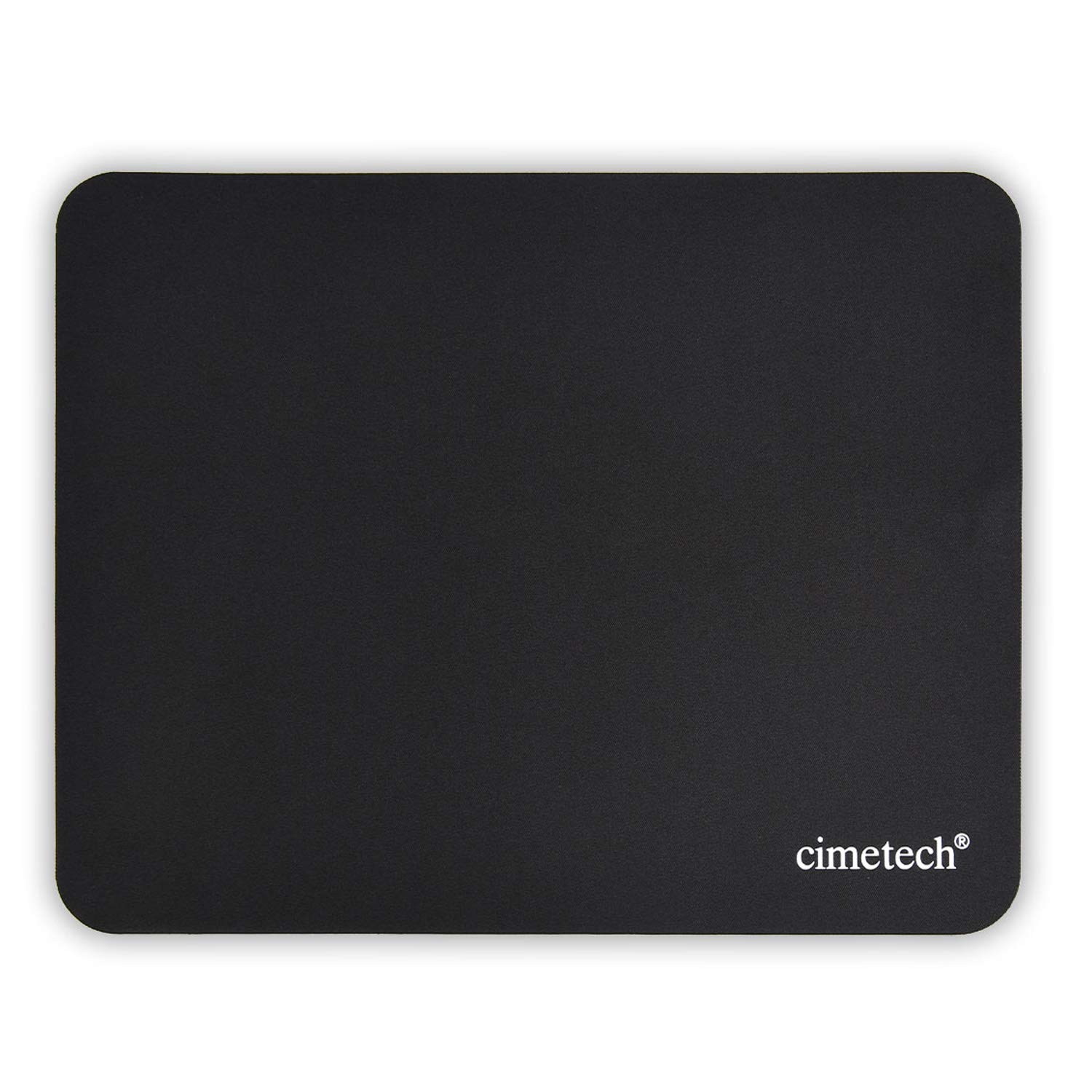 cimetech Mouse Mat Office Mouse Pad Mousepad 23 x 18 cm Ultra Thin Improves Speed and Accuracy, Non-Slip Rubber Base, Textured, Wear-Resistant, Washable, Black