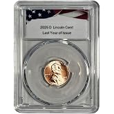 2025 D Lincoln Shield Cent, Last Year of Issue, Uncirculated, in Acrylic Slab