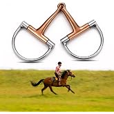 Otoolling Stainless Steel Ring O &amp; d Snaffle Bit for Horses | Snaffle Mouth Gentle Horse Pony Bit with Copper Roller for Training, Western &amp; English Riding