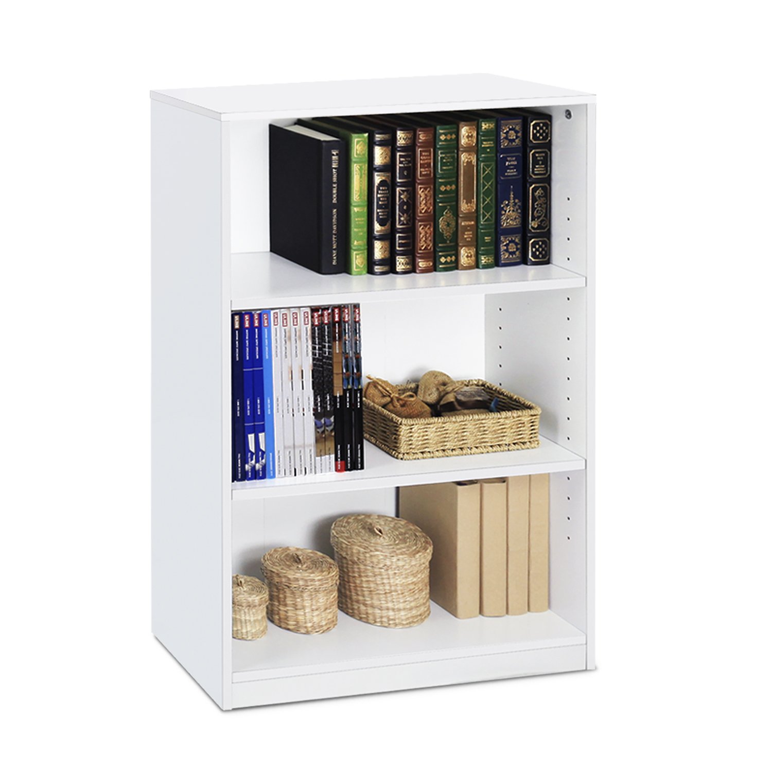 Furinno Jaya Simple Home 3-Shelf Bookcase, Espresso