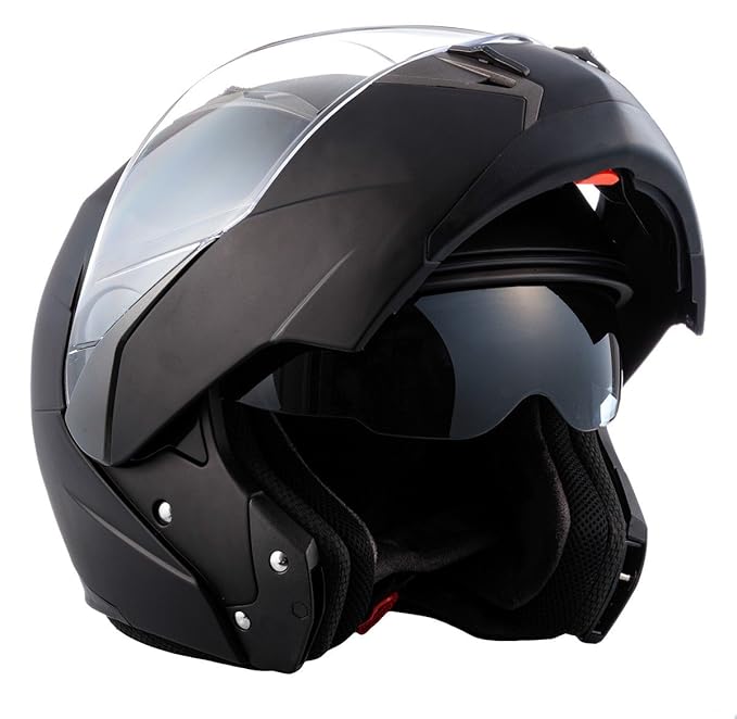 SOXON SF-99 Matt Black · Roller-Helm Motorrad-Helm Klapp-Helm Scooter-Helm Flip-Up-Helm Sturz-Helm Helmet Integral-Helm Cruis
