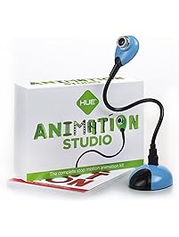 HUE Animation Studio (Blue) for Windows PCs and Apple Mac OS X: complete stop motion animation kit with camera, software and book