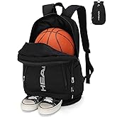 HEAD Waterproof Travel Backpack for Men, Lightweight 15.6 Inch Laptop Backpack with Shoes Compartment, Casual Daypack College Backpacks with 8 Pockets for Overnight/Sports Gym/Work/Fitness