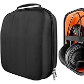 Geekria Shield Headphones Case Compatible with Audio-Technica ATH-R30x, ATH-R50x, ATH-AD900X, ATH-AD500X, ATH-R70X, Replacement Hard Shell Travel Carrying Bag with Cable Storage (Black)