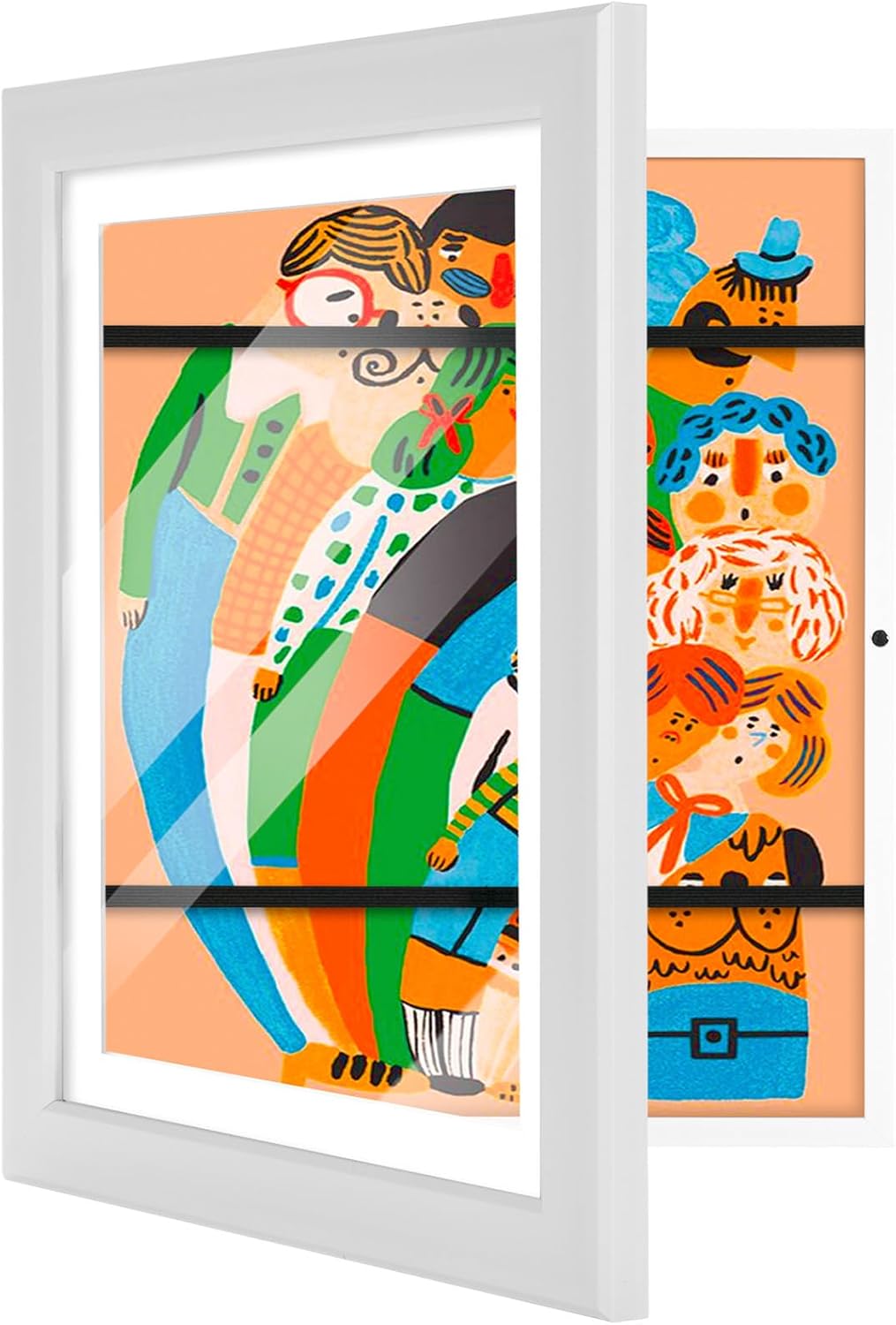 Photo Albums, Frames & Accessories - WUIRCCX 10x12.5 Kids Art frame,Front Opening Display 8.5x11 With Mat and HD Glass,Horizontal and Vertical Art Display For Kids Artwork,Photos,Crafts,Drawing(White,1-Pack)