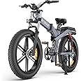 ENGWE X24/X26 1200W Electric Bike for Adults, 26" x 4.0 Fat Tire Folding Ebike with Single/Dual Removable Battery 48V 19.2AH/+10AH up to 62/94Miles & 31MPH