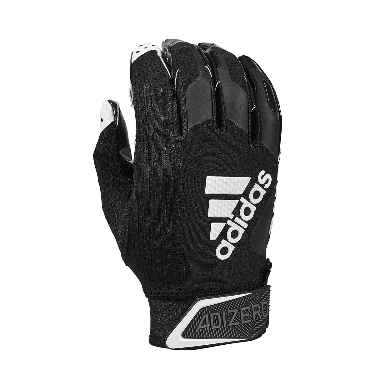 Adidas Adizero 9.0 Adult Football Gloves, 2X-Large, Black/White - Receivers Gloves with Added Grip Image