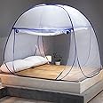 Mosquito Net for Bed, Folded Size 12 inch Portable Camping Travel Mosquito Net, Pop Up Mosquito Tent with Double Entry for King Queen Size Bed (Folded 12 Inch, 71"x79"x59")