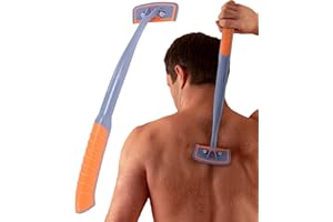 BRO SHAVER BroShaver 3.0, DIY Back & Body Hair Trimmer - Wet or Dry Shave for Men. Split Handle Razor with Ergonomic Grip