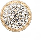 5pcs Round Metal Rhinestone Buttons - Luxury Fashion Decor for Clothing DIY Sewing Accessories
