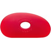 Mudtools Shape 1 Polymer Rib, Red Very Soft - Kidney Pottery Tool | Fits nicely in the hand; useful for sculpting, handbuilding and throwing clay; made in the USA; color code R1