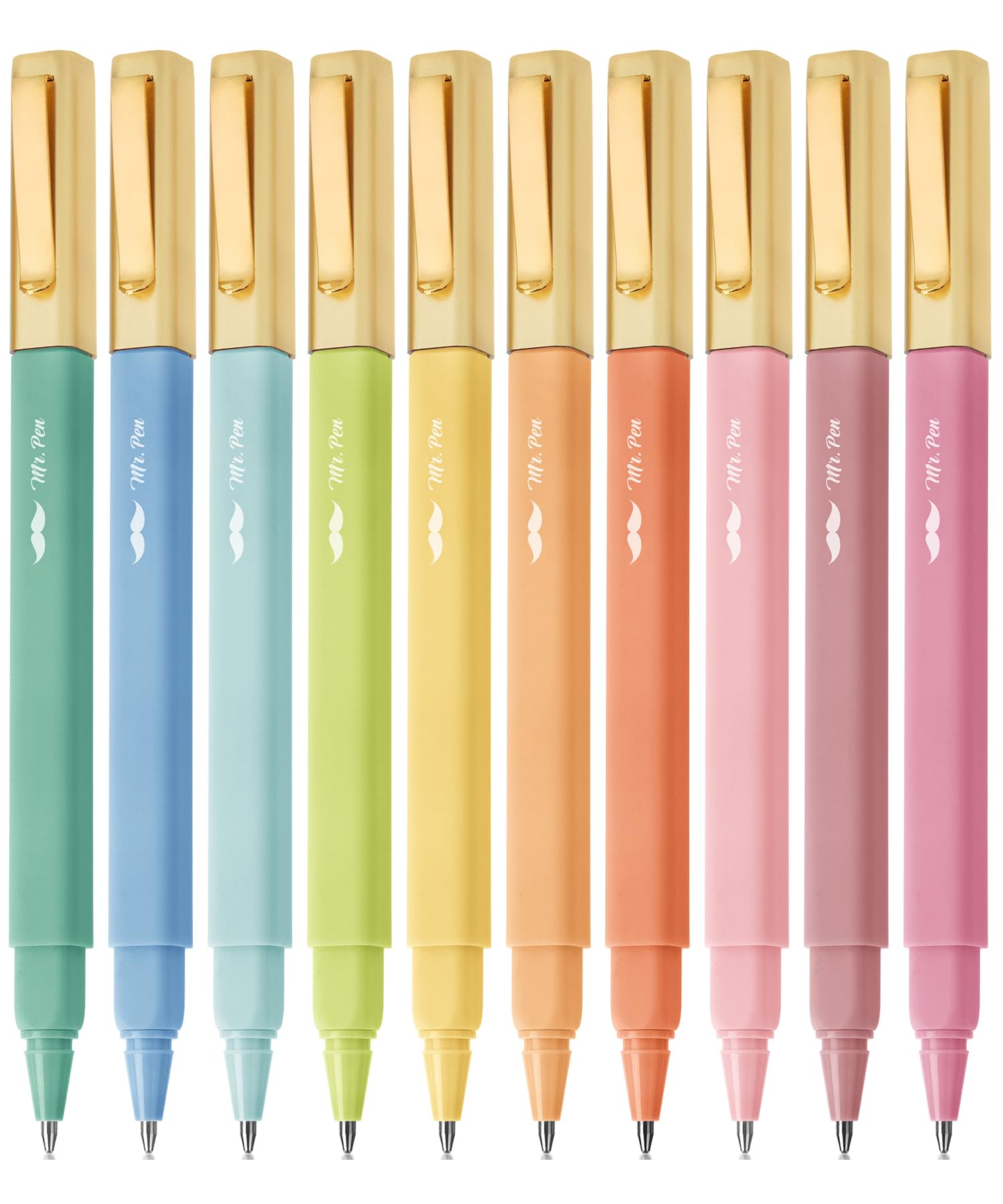 Photo 1 of Mr. Pen- Aesthetic Pens, 10 Pack, Assorted Colors, Fast Dry, No Smear Bible Pens No Bleed Through, 0.7mm Fine Point Pen, Ballpoint Pens Ballpoint, Fine Tip Pens for Note Taking, Pens Aesthetic