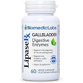 Biomedic Labs Lipase RX Digestive Enzymes, 60 Capsules | Gallbladder and Bile Support*; lipase with protease, amylase, lactase and glucoamylase; no bovine bile