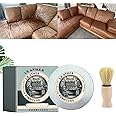 Furniture Salve for Leather Wood, Leather Furniture Salve/Brush Bundle Wood Polish Wax with Boar Bristle Brush, Household Leather Upholstery Cleaners for Home (1pcs)