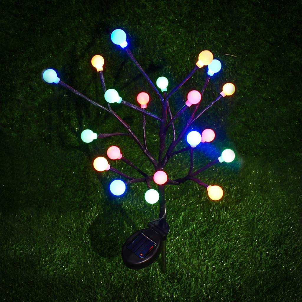 Highpot Solar Garden Stake Lights Artificial Tree Branches Lamp