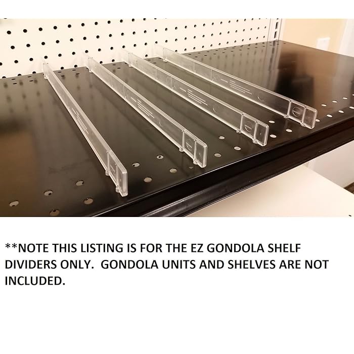 Buy Clear Plastic Gondola Shelf Dividers, Universal Fits All Gondola