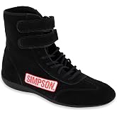 SIMPSON Racing 28110BK High Top Racing Shoes Adult Size 11 Black Pair