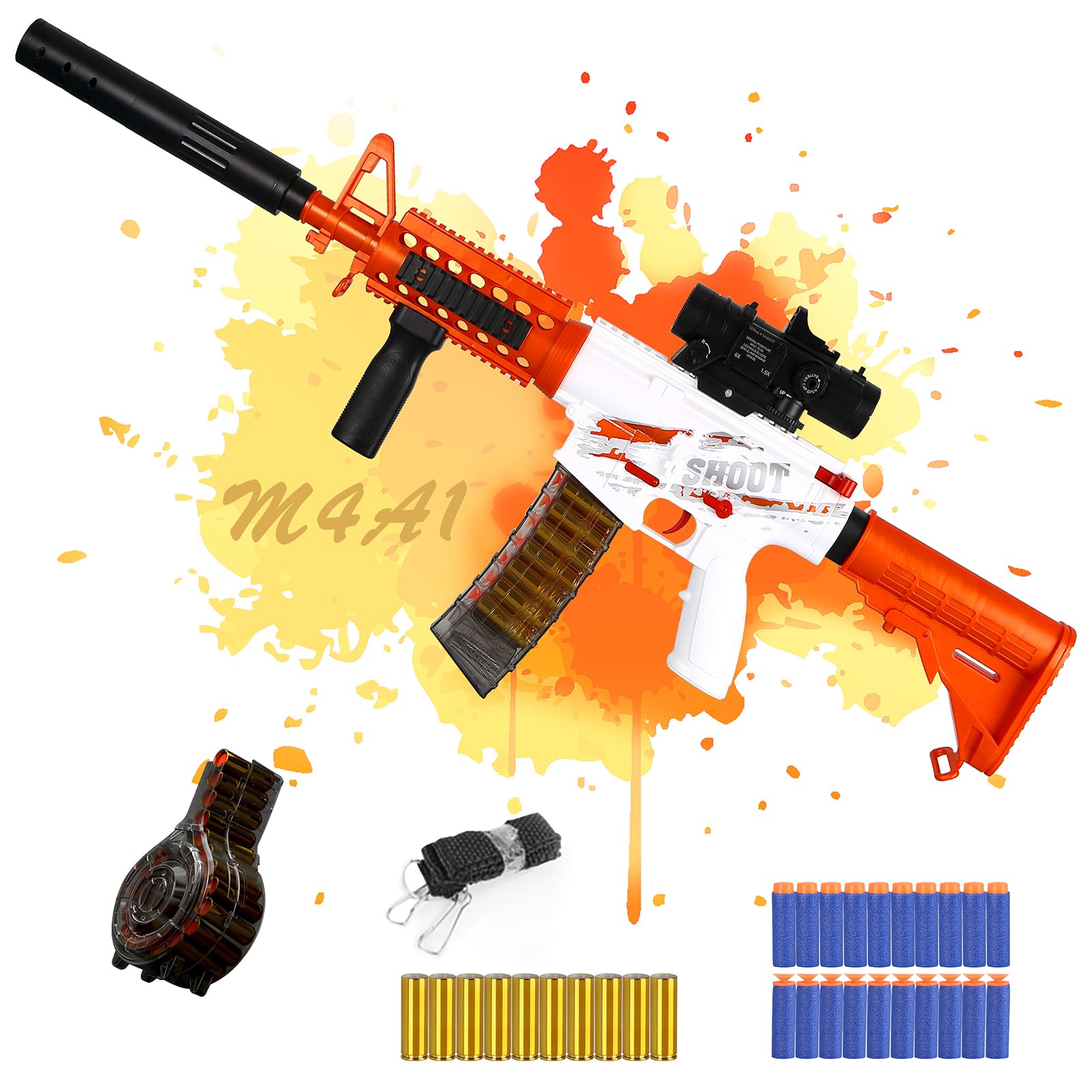 SK MISS Automatic Toy Guns for Boys, 2 in 1 Modes Toy Foam Blasters & Guns, Electric Shooting Games Toys for Kids and Girls Age 14+