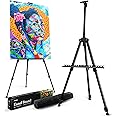 Portable Artist Easel Stand - Adjustable Height Painting Easel with Bag - Table Top Art Drawing Easels for Painting Canvas, W