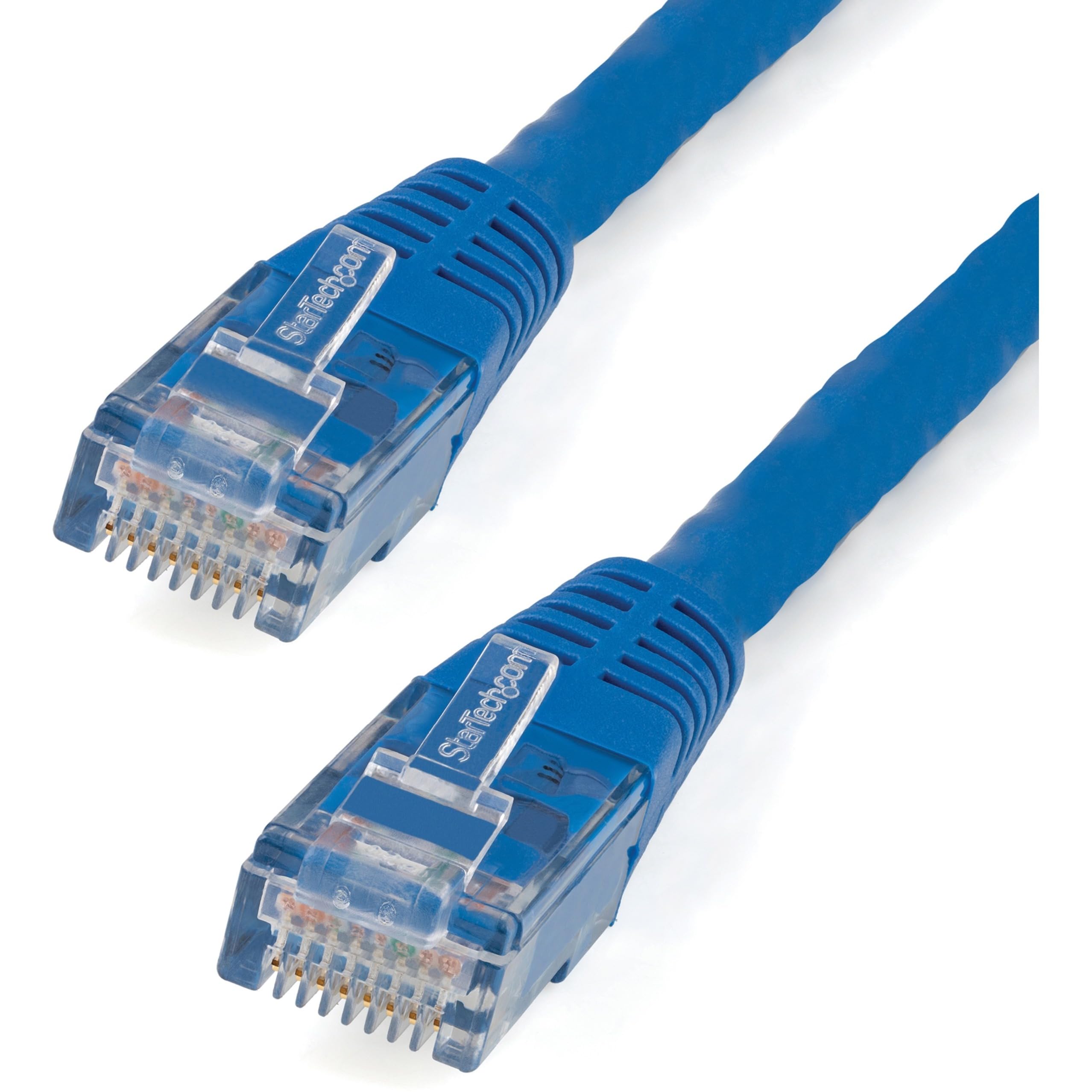 StarTech.com 25ft CAT6 Ethernet Cable - Blue CAT 6 Gigabit Ethernet Wire -650MHz 100W PoE++ RJ45 UTP Molded Category 6 Network/Patch Cord w/Strain Relief/Fluke Tested UL/TIA Certified (C6PATCH25BL)