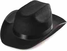 Funny Party Hats Black Cowboy Hat 