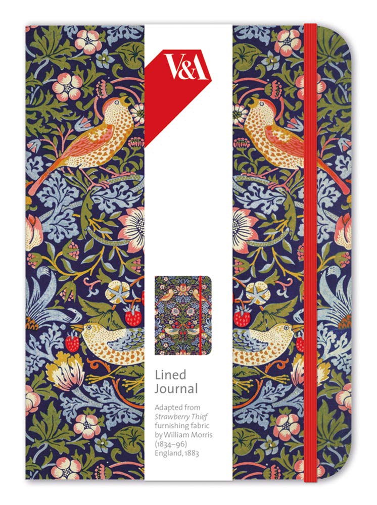 V&A William Morris Strawberry Thief Elasticated Journal (12.7 x 17.7 cm)