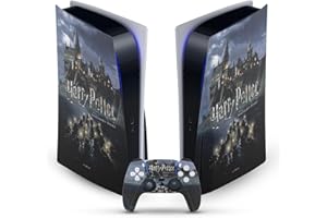 Head Case Designs Officially Licensed Harry Potter Castle Graphics Vinyl Faceplate Sticker Gaming Skin Decal Cover Compatible With Sony PlayStation 5 PS5 Disc Edition Console & DualSense Controller