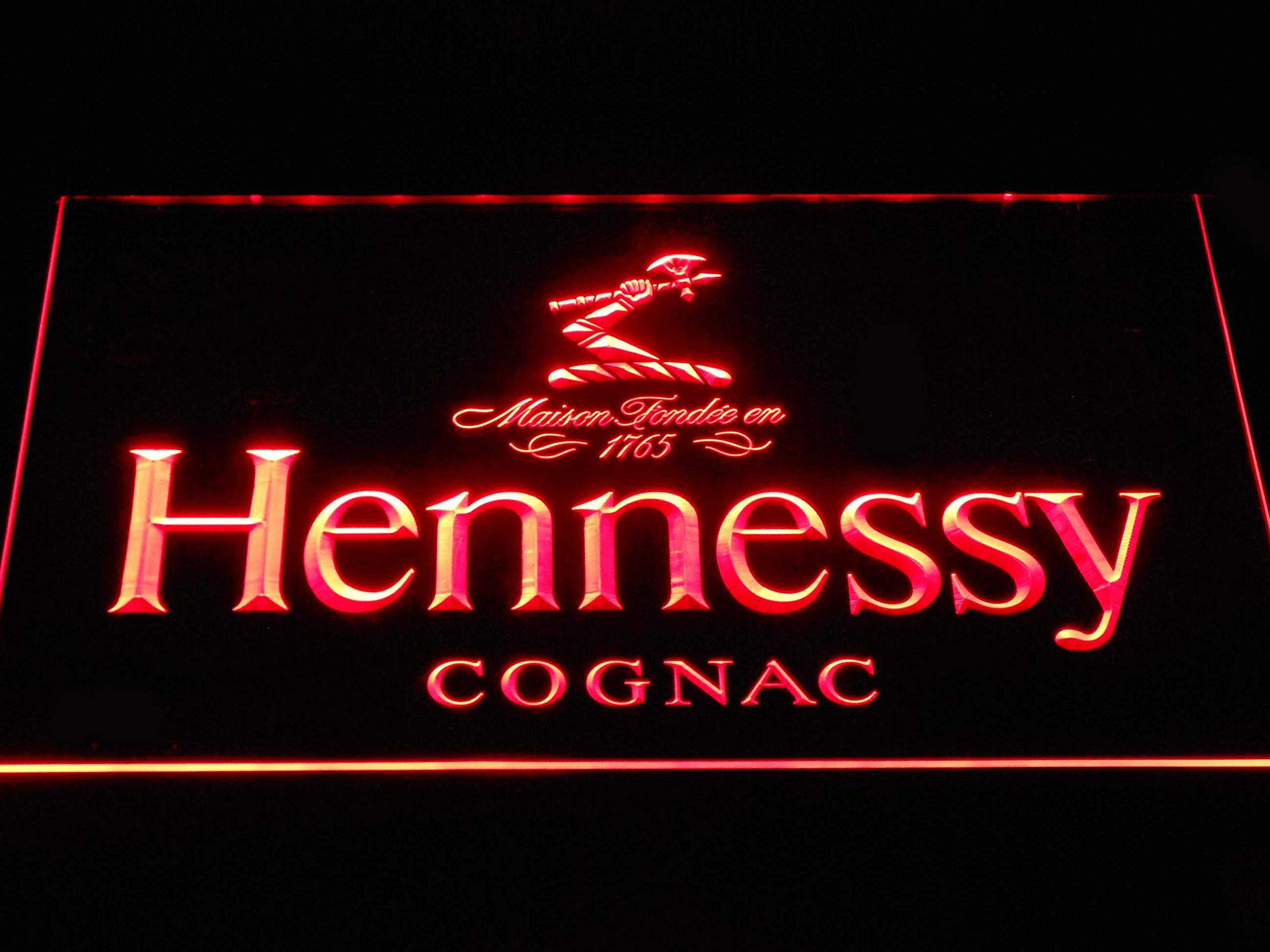 TeroLED Hennessy Cognac 60cm x 40cm Led 3D Engraved Neon Sign Red