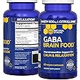 GABA Brain Food - GABA Supplement with L-Citrulline & Grape Seed Extract - Supports Calm & Relaxation - Nighttime Sleep Aid - Supports Production of Gamma Aminobutyric Acid - 60 L-Citrulline Capsules