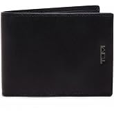 TUMI - Nassau Double Billfold Wallet - Men's Premium Leather Card Holder - RFID Protection - Smooth Black Leather