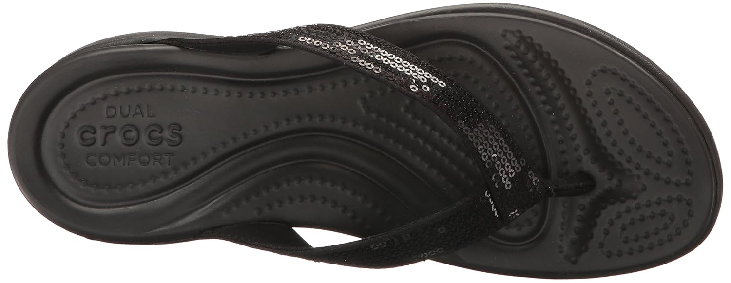 crocs women's capri v sequin w flip-flops