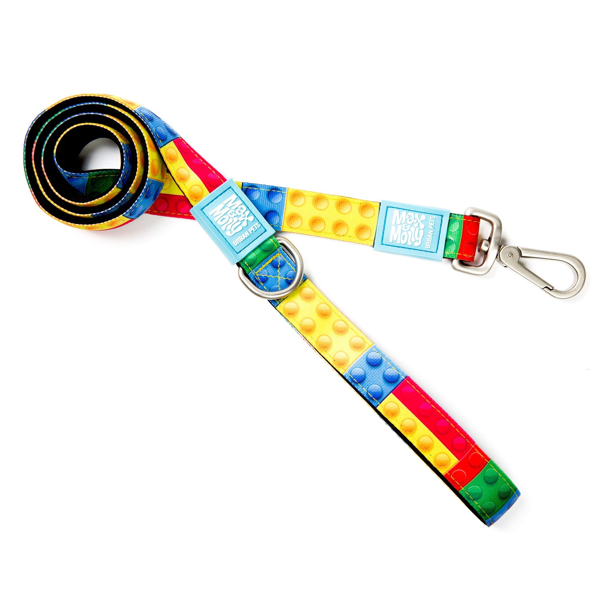 Max & Molly Playtime 2.0 And Colorful | Unique Design |Comfortable | Secure | Cushioned Neoprene | Sporty And Elegant | Short Leashes, M