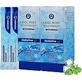 Travel Size Mouthwash, Alcohol-Free and Fluoride-Free, Probiotics for Fresh Breath and Dry Mouth Relief, Freshens Breath for 12 Hours – 40 Strips, 0.41Fluid Ounces Each
