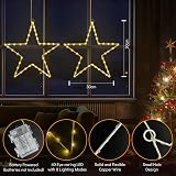 Jsdoin Christmas Window Lights 3 Packs 45 LED Battery Operated with Remote view 2