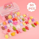 Aeyohni 50pc Mochi Squishy Animals Bulk Kids Party Favors Birthday Stress view 3