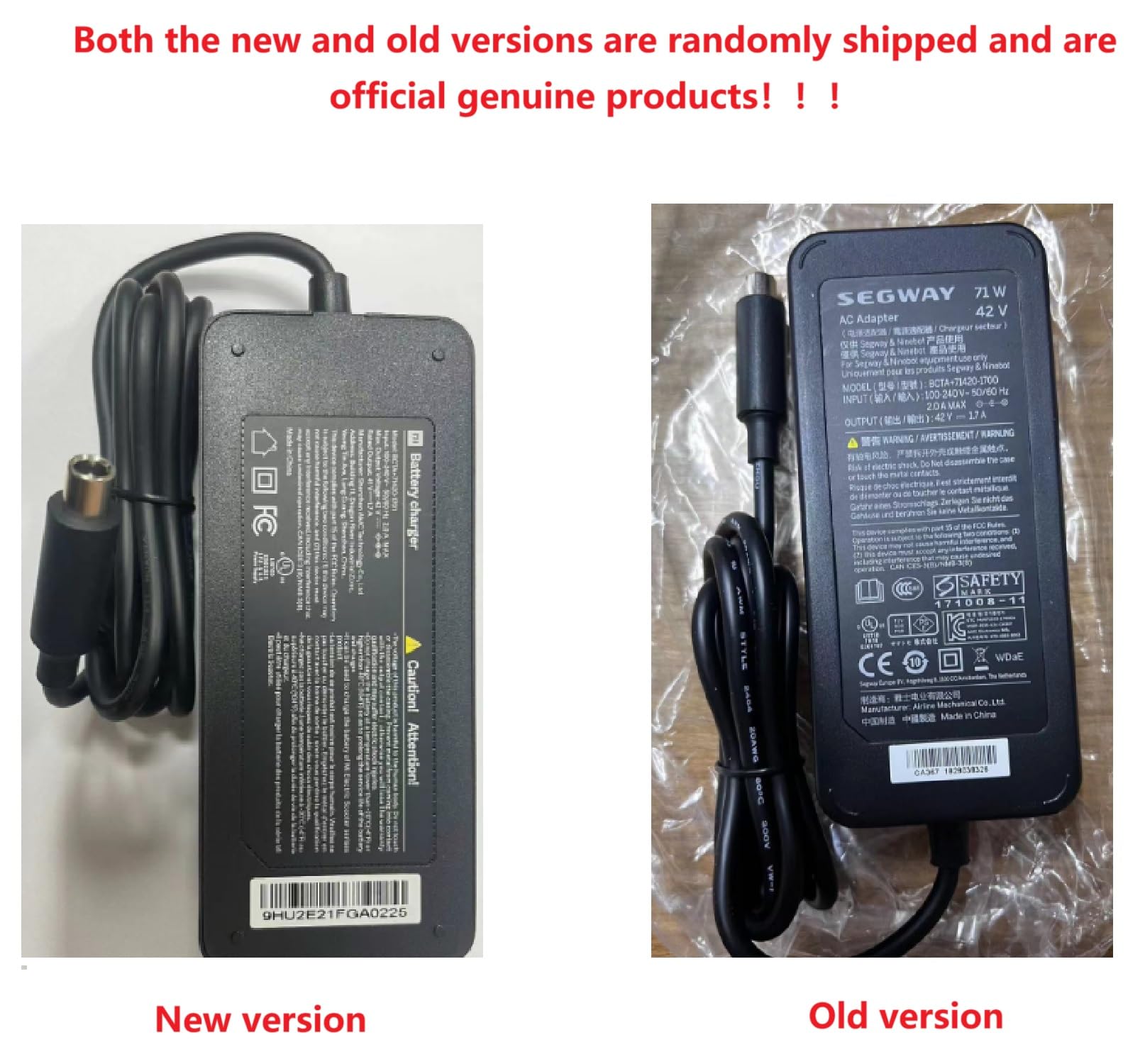 Original Segway Ninebot 42V 1.7A 71W Battery Charger Compatible with Ninebot ES1 ES2 ES3 ES4 MAX ES4 Plus M365 G30LP E22 E25 T15 F20 F20 F20A F20D F25 F25E F30 F30D F30E F30S F40 F40D F40E D18 D28 D38