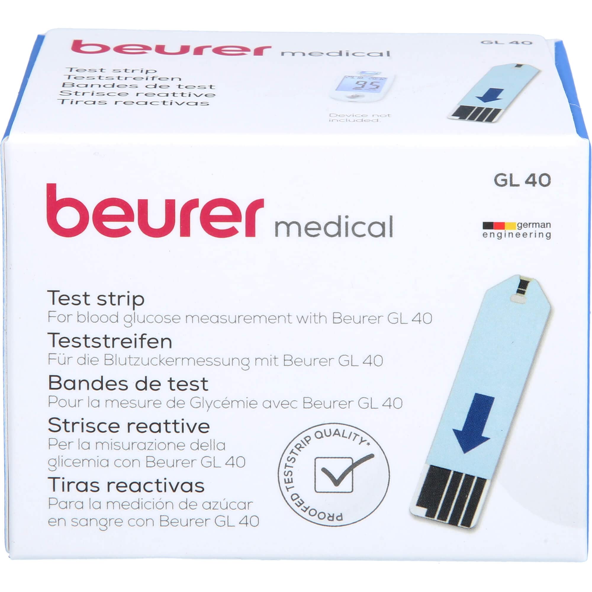 Beurer Glucose Test Strips (for use with GL 40), 50 Pieces